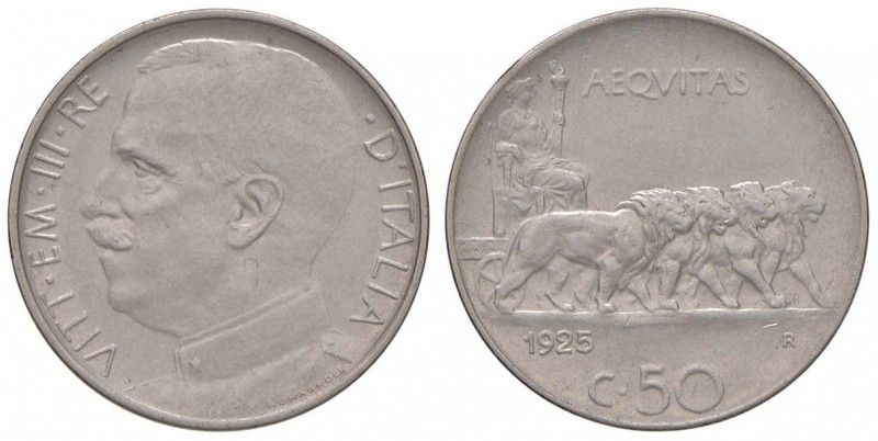 Vittorio Emanuele III (1900-1946) 50 Centesimi 1925 L
BB