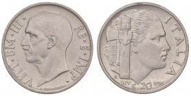 Vittorio Emanuele III (1900-1946) 20 Centesimi 1936 - Nomisma 1294 NI RR Minimi segnetti e colpetti al bordo
SPL+/qFDC