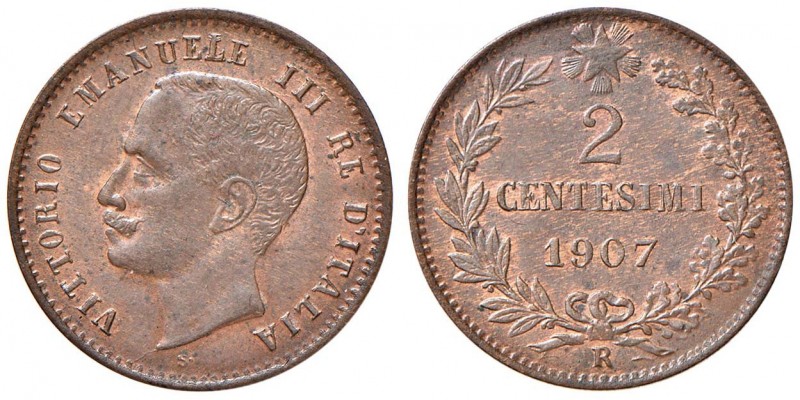 Vittorio Emanuele III (1900-1946) 2 Centesimi 1907 - Nomisma 1381; Pag. 929 CU R...