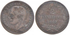 Vittorio Emanuele III (1900-1946) 2 Centesimi 1907 - Nomisma 1380 CU RR Sigillato BB/BB+ da Franco Grigoli
MB