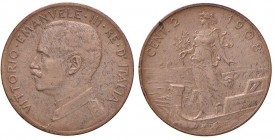Vittorio Emanuele III (1900-1946) 2 Centesimi 1908 Donna su prora - Nomisma 1382 CU (g 1,94) Lucidata
BB