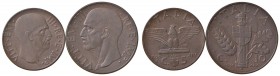 Vittorio Emanuele III (1900-1946) 5 e 10 Centesimi 1936 Impero - Nomisma 1329 e 1368 CU
 BB-SPL