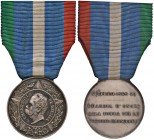 Medaglia Veterani 1848-49 Guardia d'onore alla tomba del re - Opus: Giani - AG (g 11,87 - Ø 31 mm) Con nastrino, colpetto al bordo
SPL