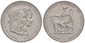 AUSTRIA Franz Joseph I (1848-1918) 2 Gulden 1879 - KM M5 AG (g 24,67) Matrimonio di Francesco Giuseppe I e Elisabetta
SPL+
