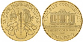 AUSTRIA Repubblica 100 Euro 2014 - AU Filarmonica di Vienna. In astuccio con certificato di autenticità rilasciato da Bolaffi
FS