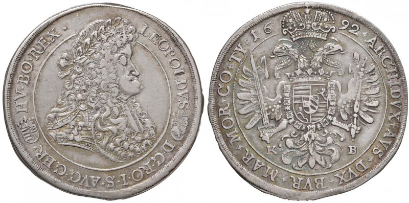 UNGHERIA Leopoldo I (1657-1705) Tallero 1692 - KM 214 AG (g 28,25)
qBB