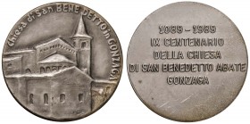 MANTOVA Medaglia 1989 IX Centenario della chiesa di San Benedetto Abate Gonzaga - AG(?) (g 22,43 - Ø 37 mm)
qFDC/FDC