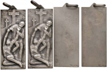 Lotto di due medaglie in argento, motivo religioso - AG (g 17,53/17,40 - 20x47 mm)
FDC