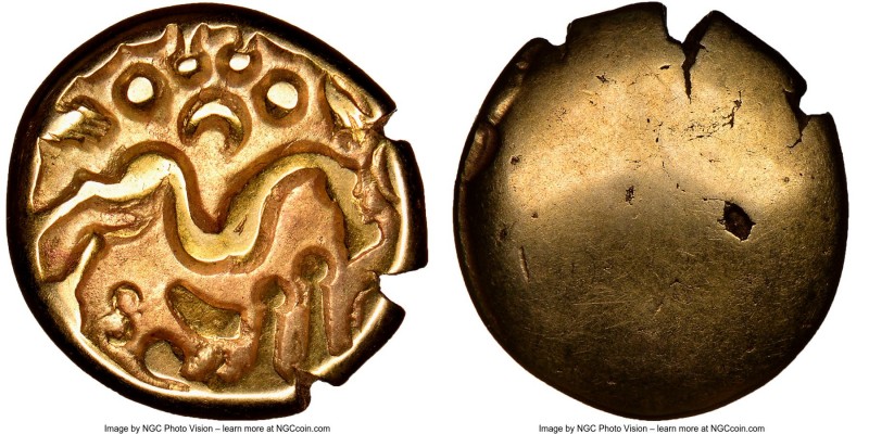 GAUL. Ambiani. Early-mid 1st century BC. AV stater (17mm). NGC Choice VF. Gallic...