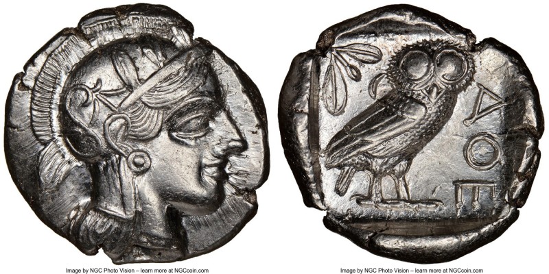 ATTICA. Athens. Ca. 440-404 BC. AR tetradrachm (26mm, 17.17 gm, 10h). NGC Choice...