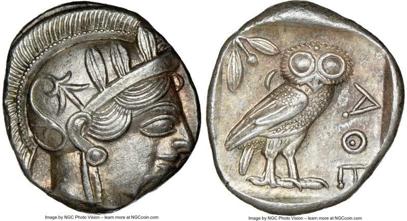 ATTICA. Athens. Ca. 440-404 BC. AR tetradrachm (25mm, 17.22 gm, 7h). NGC Choice ...