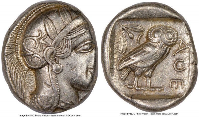 ATTICA. Athens. Ca. 440-404 BC. AR tetradrachm (25mm, 17.16 gm, 7h). NGC Choice ...