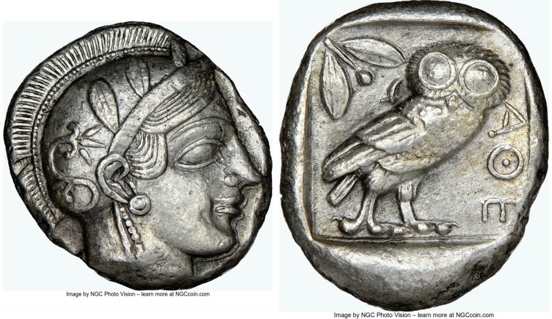 ATTICA. Athens. Ca. 440-404 BC. AR tetradrachm (24mm, 17.10 gm, 1h). NGC Choice ...
