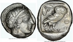ATTICA. Athens. Ca. 440-404 BC. AR tetradrachm (24mm, 17.10 gm, 1h). NGC Choice XF 5/5 - 3/5, brushed. Mid-mass coinage issue. Head of Athena right, w...