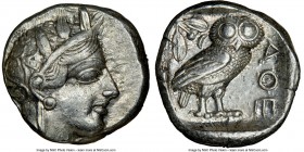ATTICA. Athens. Ca. 440-404 BC. AR tetradrachm (24mm, 17.16 gm, 4h). NGC Choice XF 4/5 - 4/5, edge cut. Mid-mass coinage issue. Head of Athena right, ...