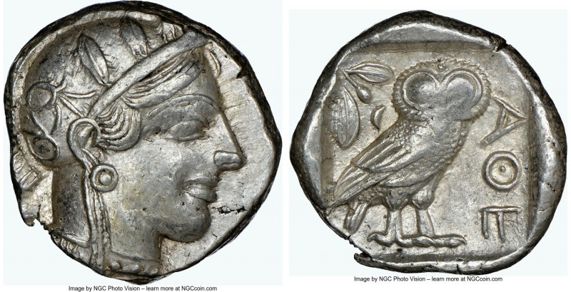 ATTICA. Athens. Ca. 440-404 BC. AR tetradrachm (23mm, 17.14 gm, 10h). NGC XF 3/5...