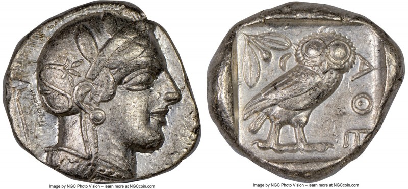 ATTICA. Athens. Ca. 440-404 BC. AR tetradrachm (26mm, 17.19 gm, 6h). NGC Choice ...