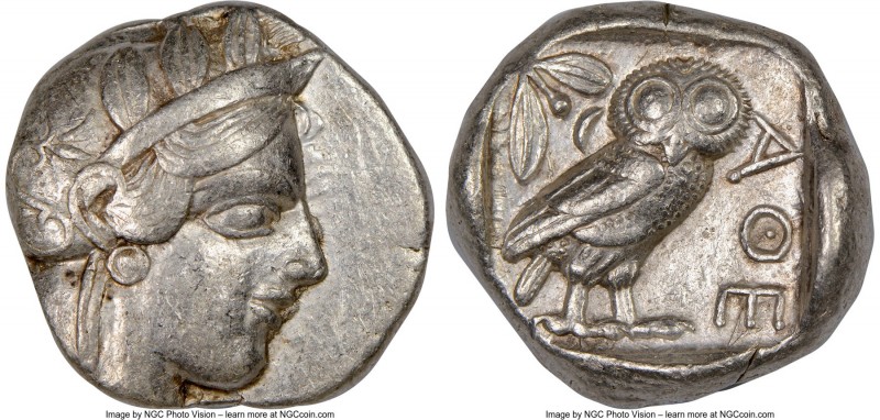 ATTICA. Athens. Ca. 440-404 BC. AR tetradrachm (24mm, 17.18 gm, 11h). NGC Choice...