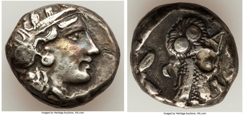 ATTICA. Athens. Ca. 393-294 BC. AR tetradrachm (23mm, 18.10 gm, 9h). VF, counter...