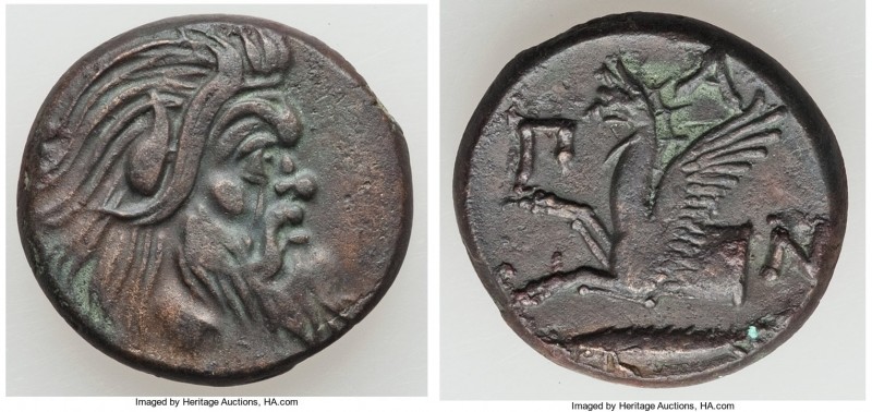 CIMMERIAN BOSPORUS. Panticapaeum. 4th century BC. AE (20mm, 6.71 gm, 12h). XF. H...