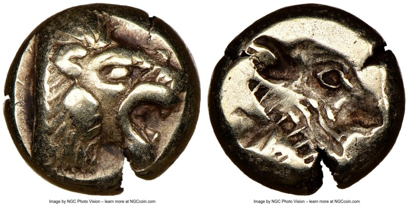 LESBOS. Mytilene. Ca. 521-478 BC. EL sixth-stater or hecte (10mm, 12h). NGC Choi...