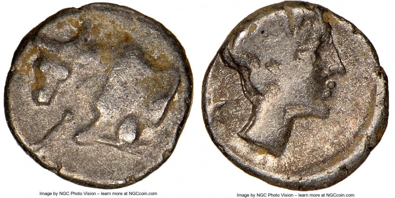 CARIA. Casolaba. Ca. 4th century BC. AR tetartemorion(?) (5mm, 12h). NGC VF. For...