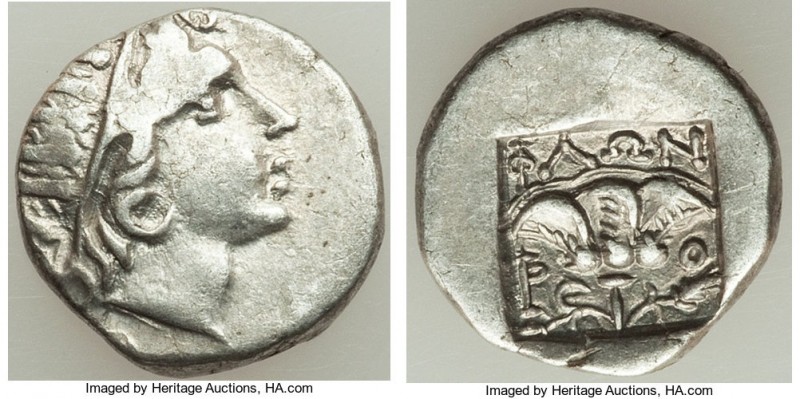 CARIAN ISLANDS. Rhodes. Ca. 88-84 BC. AR drachm (14mm, 2.03 gm, 11h). Choice VF....