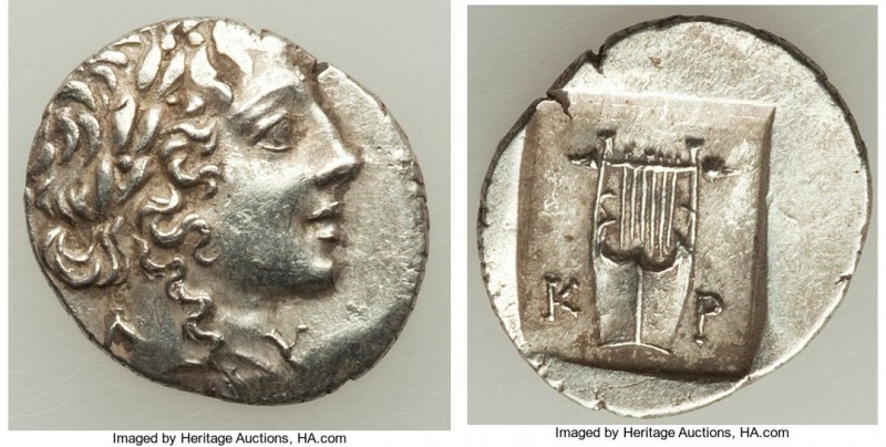 LYCIAN LEAGUE. Cragus. Ca. 48-20 BC. AR hemidrachm (16mm, 1.70 gm, 12h). AU. Ser...