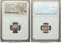 LYCIAN LEAGUE. Masicytes. Ca. 48-20 BC. AR hemidrachm (1.93 gm). NGC MS 5/5 - 4/5. Series 1. Laureate head of Apollo right; Λ-Y below / M-A, cithara (...