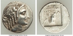 LYCIAN LEAGUE. Masicytes. Ca. 48-20 BC. AR hemidrachm (15mm, 1.94 gm, 12h). Choice AU. Series 5. Laureate head of Apollo right; Λ-Y below / M-A, citha...
