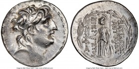 SELEUCID KINGDOM. Antiochus VII Euergetes (Sidetes) (138-129 BC). AR tetradrachm (29mm, 16.72 gm, 1h). NGC Choice AU 4/5 - 3/5, brushed. Antioch on th...