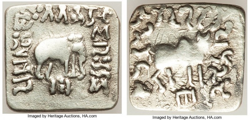 INDO-GREEK KINGDOMS. Bactria. Apollodotus I Soter (ca. 174-165 BC). AR Indic squ...
