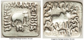 INDO-GREEK KINGDOMS. Bactria. Apollodotus I Soter (ca. 174-165 BC). AR Indic square drachm (14mm, 2.04 gm, 12h). Fine. Uncertain mint in the Paropamis...