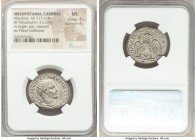 MESOPOTAMIA. Carrhae. Macrinus (AD 217-218). BI tetradrachm (27mm, 13.23 gm, 6h). NGC MS 4/5 - 4/5. AYT•K•M•OΠ•CЄ•MAKPINOC•CЄ, radiate head of Macrinu...