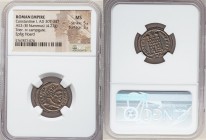 Constantine I the Great (AD 307-337). AE3 or BI nummus (21mm, 4.23 gm, 5h). NGC MS 5/5 - 3/5. Trier, 1st officina, AD 327-328. CONSTAN-TINVS AVG, laur...