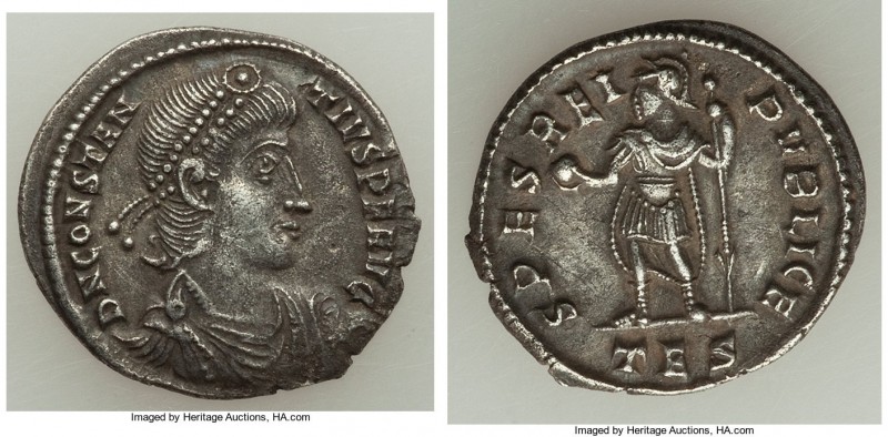 Constantius II, as Augustus (AD 337-361). AR reduced siliqua (19mm, 2.29 gm, 12h...