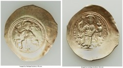 Nicephorus III Botaniates (AD 1078-1081). EL histamenon nomisma (31mm, 4.29 gm, 6h). XF. Constantinople. IC-XC (barred), Christ seated facing on backl...