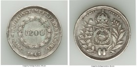 Pedro II 1200 Reis 1847 VF (Scratched, Residue, Edge Nicks), KM454. 

HID09801242017

© 2020 Heritage Auctions | All Rights Reserved