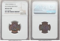 Elizabeth II 5-Piece Lot of Certified Issues 1953 NGC, 1) "No Shoulder Fold" Cent - MS66★ Brown 2) "No Shoulder Fold - Far Leaf" 5 Cents - MS66 3) "No...