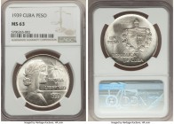 Republic "ABC" Peso 1939 MS63 NGC, Philadelphia mint, KM22.

HID09801242017

© 2020 Heritage Auctions | All Rights Reserved