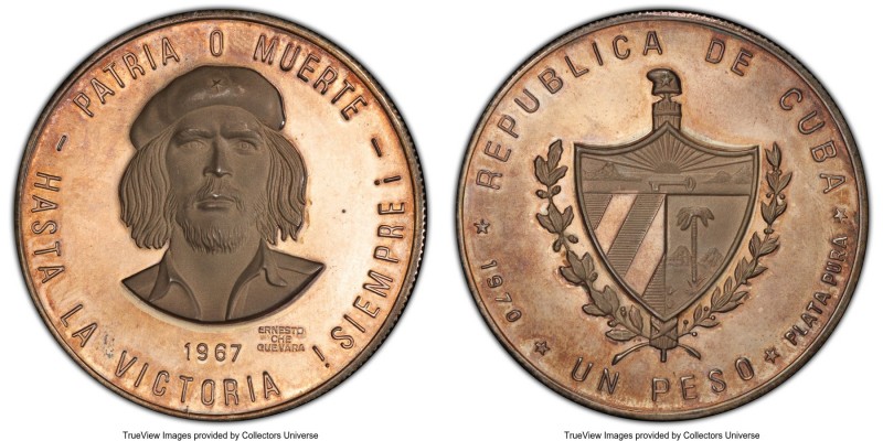 Republic Proof "Ernesto Che Guevara" Peso 1970 PR65 Deep Cameo PCGS, KM-XM31a. ...