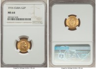 Republic gold 2 Pesos 1916 MS64 NGC, KM17. 

HID09801242017

© 2020 Heritage Auctions | All Rights Reserved