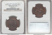 Pair of Certified copper Conder 1/2 Penny Tokens NGC, 1) Middlesex. Corresponding Society copper 1/2 Penny Token 1795 - MS62 Red and Brown 2) Somerset...
