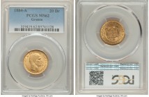George I gold 20 Drachmai 1884-A MS62 PCGS, Paris mint, KM56. AGW 0.1867 oz. 

HID09801242017

© 2020 Heritage Auctions | All Rights Reserved