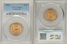 Republic gold 5 Quetzales 1926-(P) MS62 PCGS, Philadelphia mint, KM244. AGW 0.2419 oz.

HID09801242017

© 2020 Heritage Auctions | All Rights Rese...