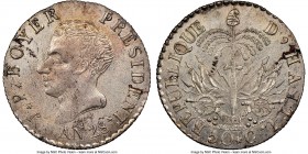 Republic 50 Centimes L'An 28 (1831) MS63 NGC, KM20. A very scarce grade for this often heavily circulated type, presented outranked by only a single p...