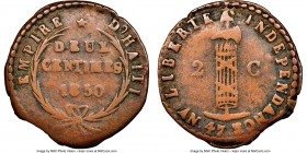 Faustin I 2 Centimes L'An 47 (1850) VF25 Brown NGC, KM35. With star above denomination. 

HID09801242017

© 2020 Heritage Auctions | All Rights Re...
