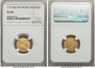 Charles III gold Escudo 1771 Mo-MF XF40 NGC, Mexico City mint, KM117. The finest example of this date certified by NGC. 

HID09801242017

© 2020 H...