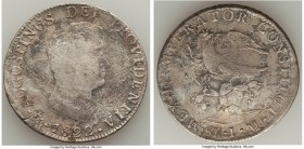 Agustin I Iturbide "Early Eagle" 8 Reales 1822 Mo-JM Fine (Scratches, Corrosion), Mexico City mint, KM309. 39mm. 25.80gm. 

HID09801242017

© 2020...