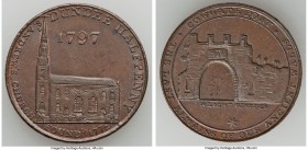 Angusshire. Dundee copper 1/2 Penny Token 1797 UNC, D&H-22a. 28mm. 10.10gm. Ex. Davissions Auction 33 (January 2014, Lot 299) (Sold with auction tag)...